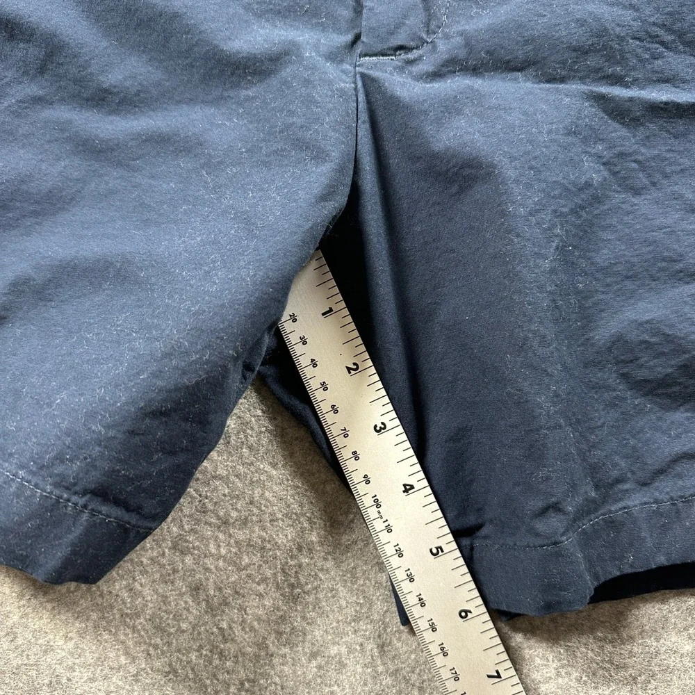 Abercrombie & Fitch Chino Shorts Mens 36 Navy Blue Slim Fit Stretch Summer
